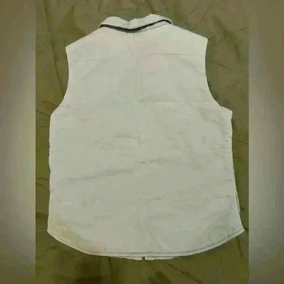 Eddie Bauer ladies light blue zipper vest size small - Picture 4 of 5